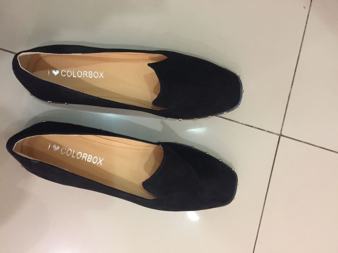 Flat Shoes Color Box Fesyen Wanita Sepatu Di Carousell