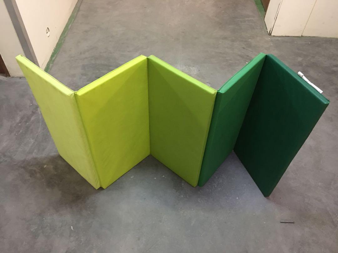 Used Folding Kid Gym Mat Green Ikea Plufsig Babies Kids Toys Walkers On Carousell