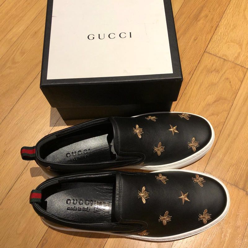 gucci bee slip on