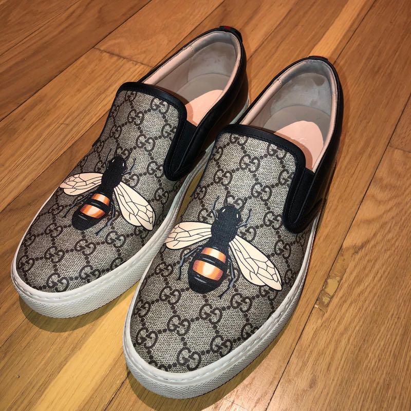 gucci bee slip on