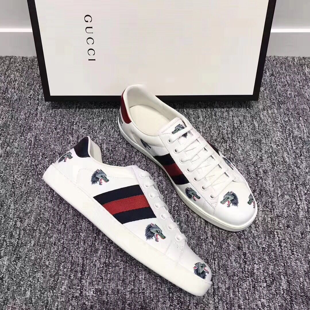 gucci ace wolf sneakers