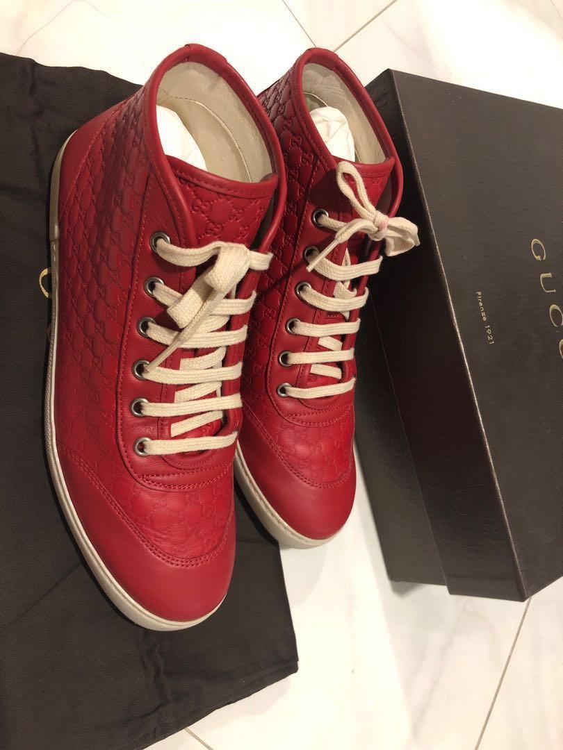 Gucci Shoes red high cut sneakers