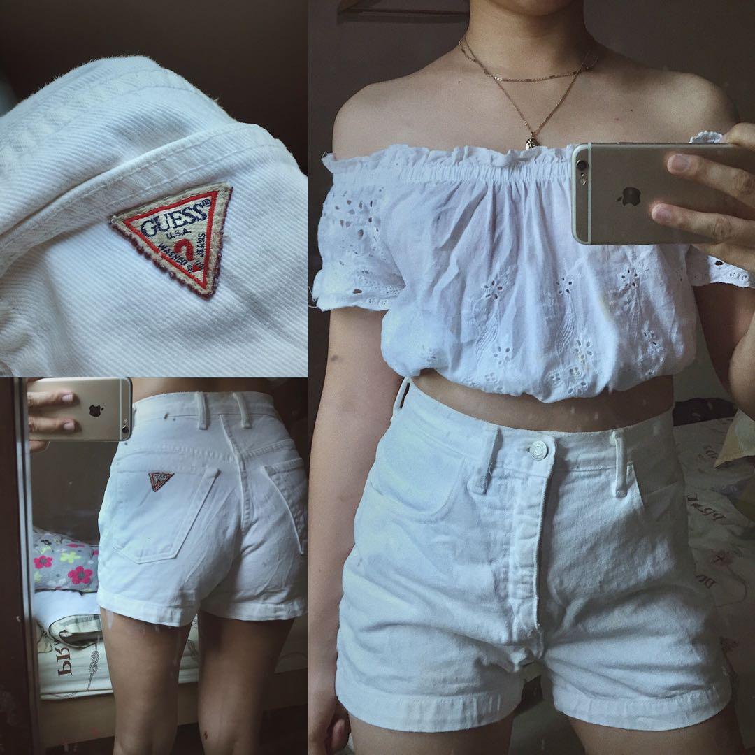 guess high waisted shorts