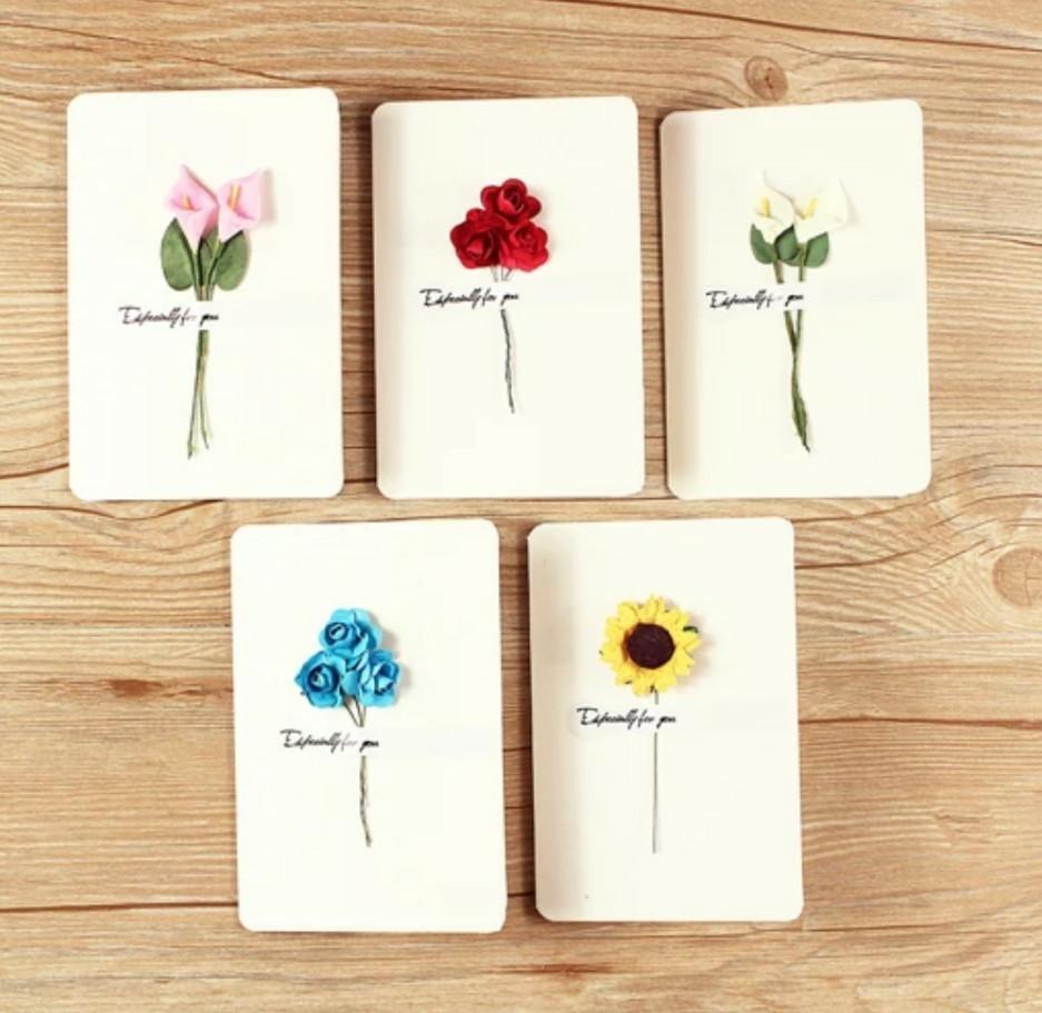 Handmade Flower Greeting Cards Birthday Mother Father Day