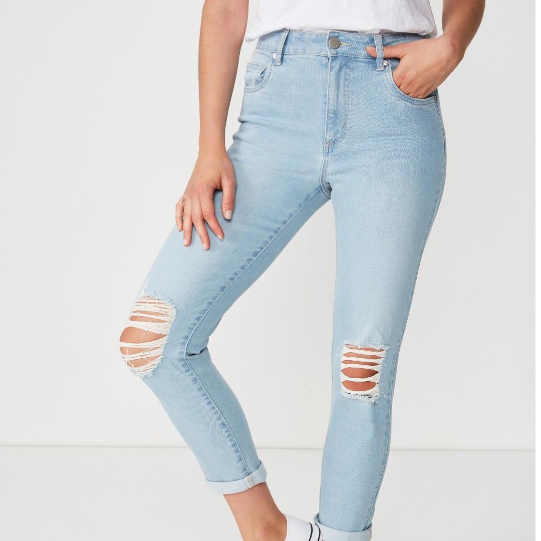 high rise 90s stretch jean