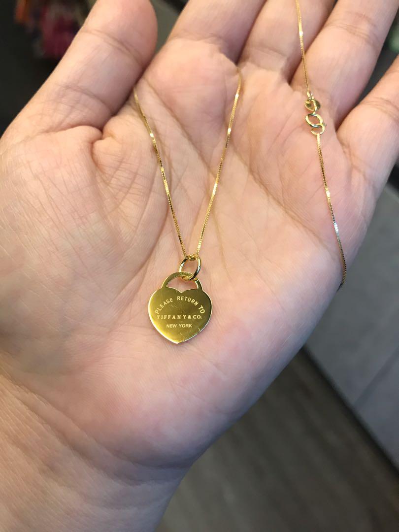 Heart Necklace: Genuine 18K|750 Gold 