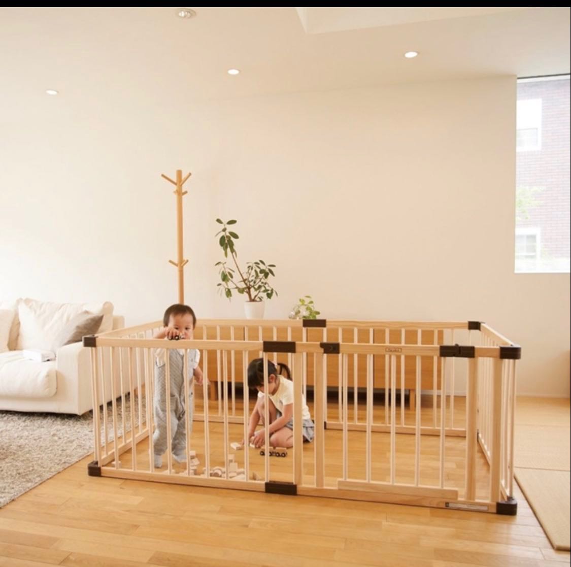 8 panel wooden playpen top