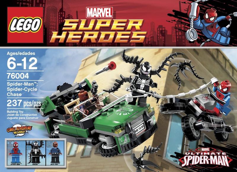 Lego 76004 Marvel Spider Man Cycle Chase Retired 237 Pieces Sealed Box