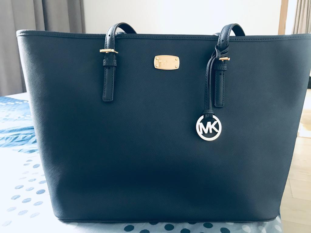 michael michael kors mk rivington large saffiano leather tote bag