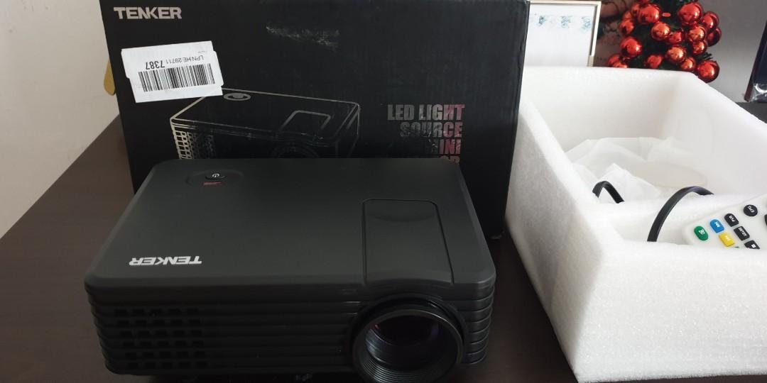 New Tenker LED light source mini Projector, TV & Home Appliances, TV
