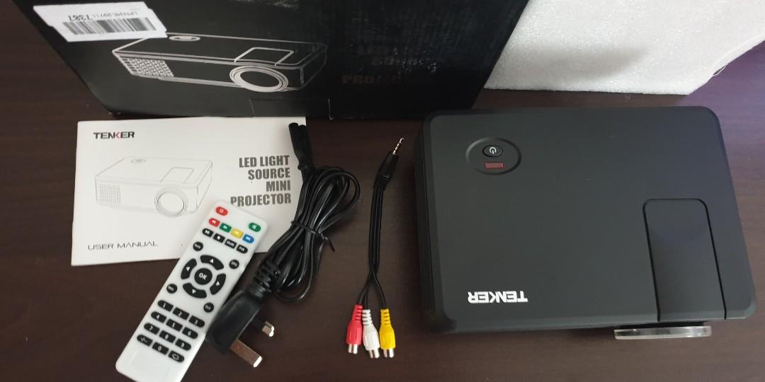 New Tenker LED light source mini Projector, TV & Home Appliances, TV
