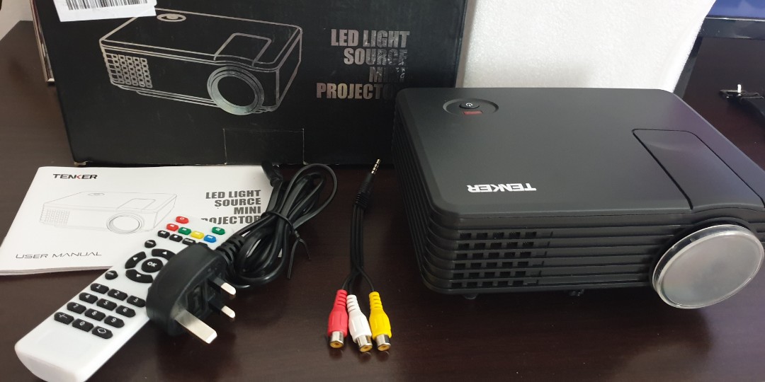 New Tenker LED light source mini Projector, TV & Home Appliances, TV