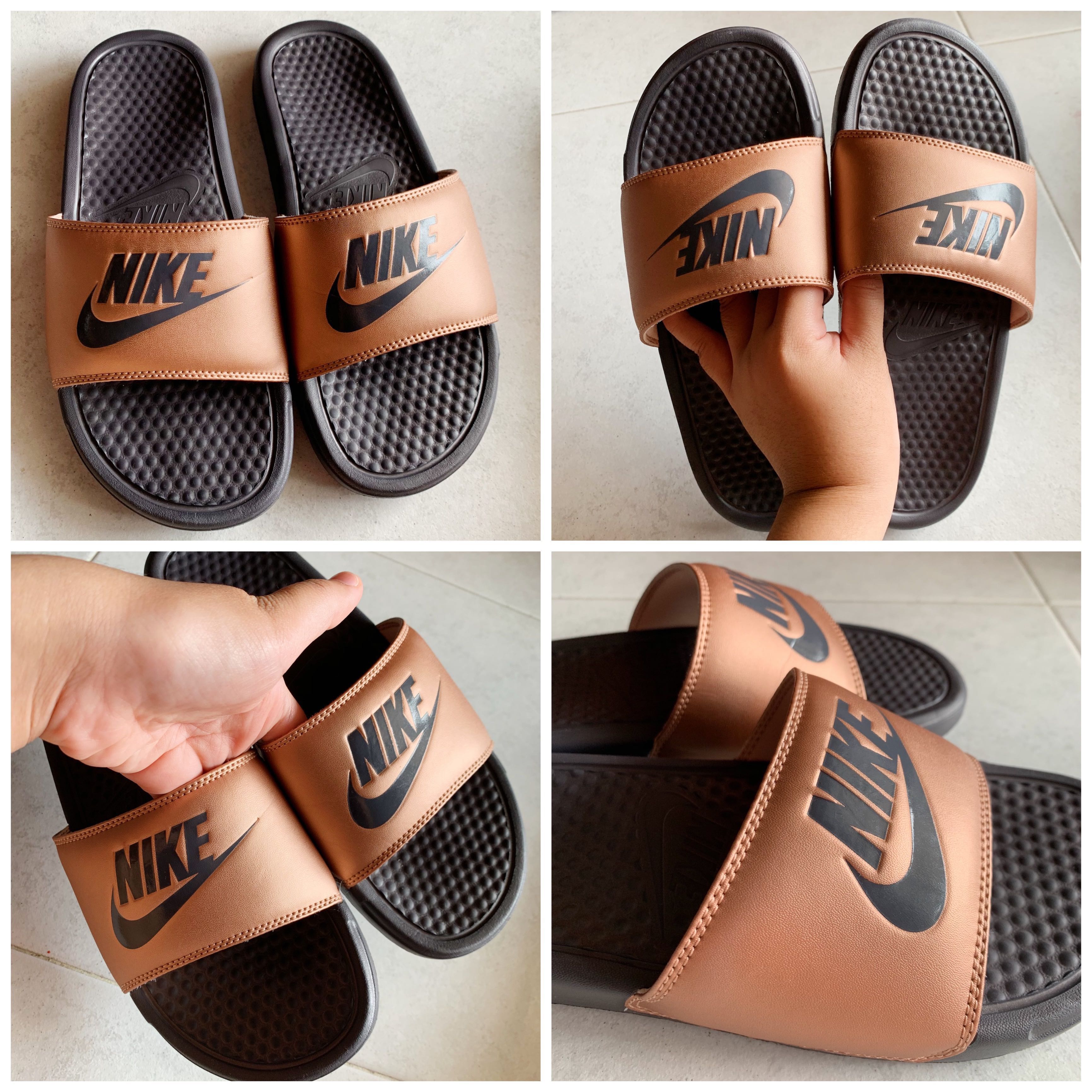 rose gold slides nike