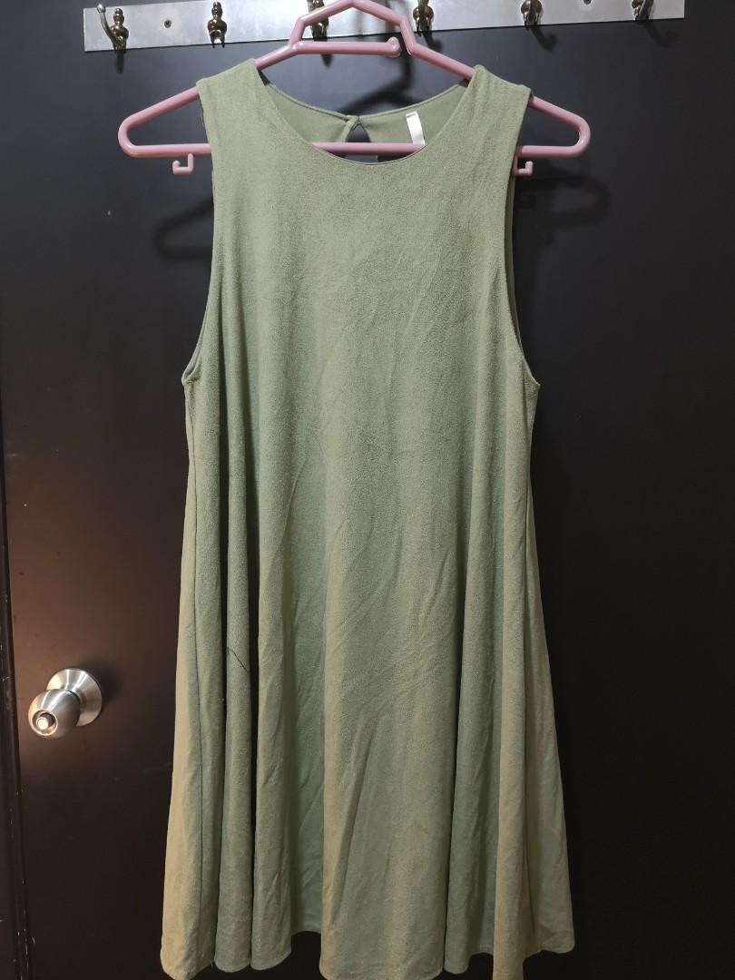 olive green velvet dress