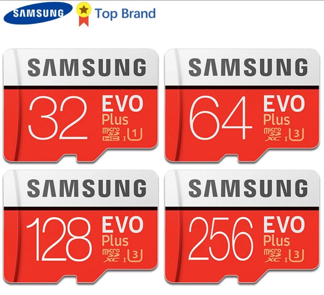 Samsung 100 Original Tf Micro Sd Card Memory Card Microsd Evo Plus Class 10 U3 32gb 64gb 128gb 256gb Smartphone Tablet Camera Electronics Computer Parts Accessories On Carousell
