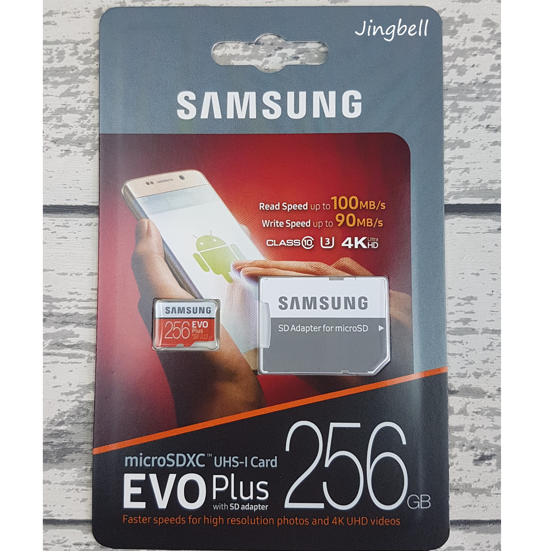 Samsung Evo Plus 256gb Micro Sd Card Photography Camera Accessories Others On Carousell