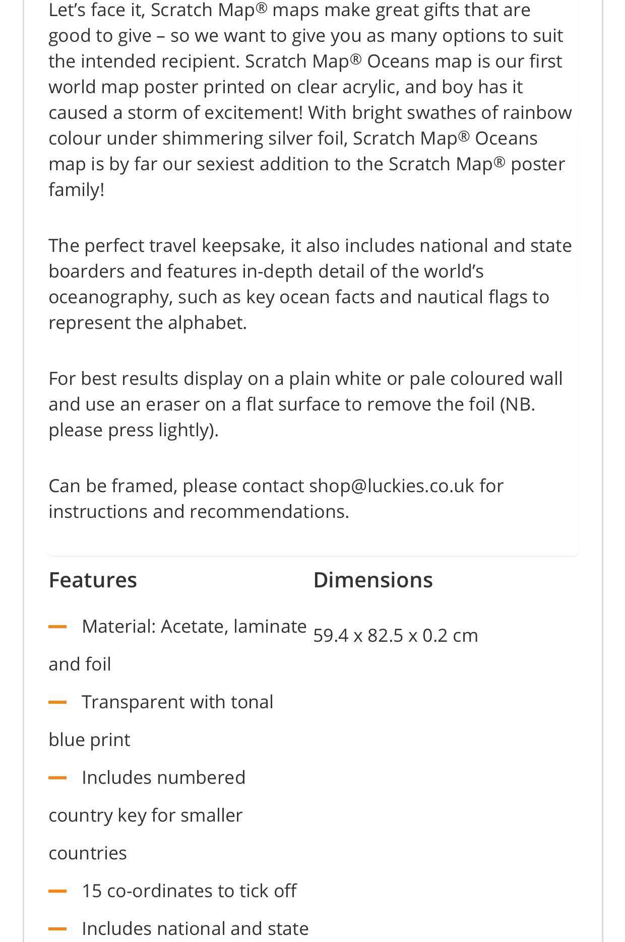 Scratch Map Oceans Edition #MRTRaffles, Everything Else on Carousell