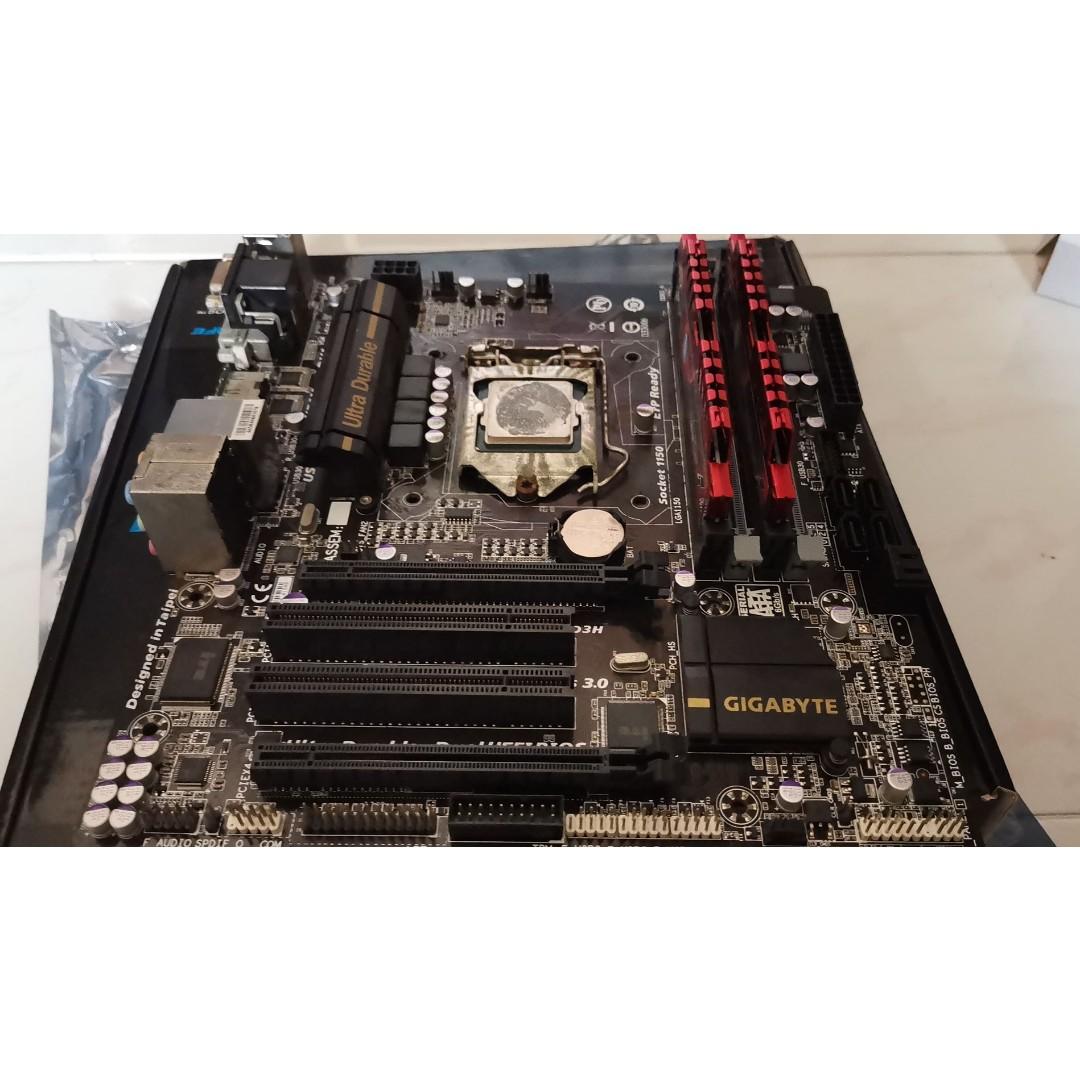 Selling Used I5 4570 Cpu With Gigabyte H87m D3h Mobo And 2x 4gb Ripjaws 1600 Ddr 3 Ram Price Lowered Computers Tech Parts Accessories Computer Parts On Carousell
