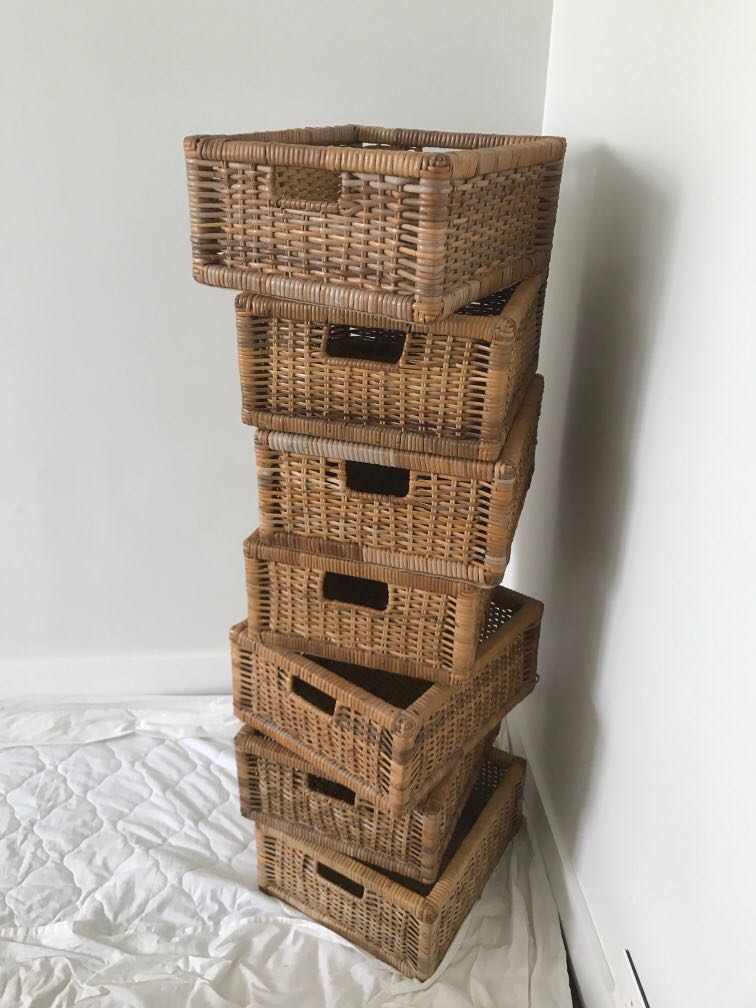 Storage Ikea Wicker Baskets Furniture Home Living Improvement Organisation Boxes On Carou Storage Ikea Wicker Baskets Furniture, White Wicker Storage Baskets Ikea