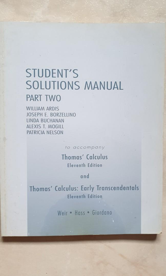 Thomas Calculus 11th edition with SOLUTIONS, Hobbies & Toys, Books