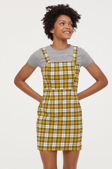 H and shop m checkered dress