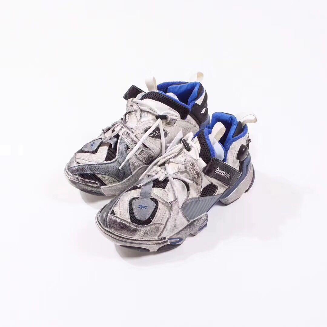 Vetements X Reebok Genetically Modified Pump Sneakers White