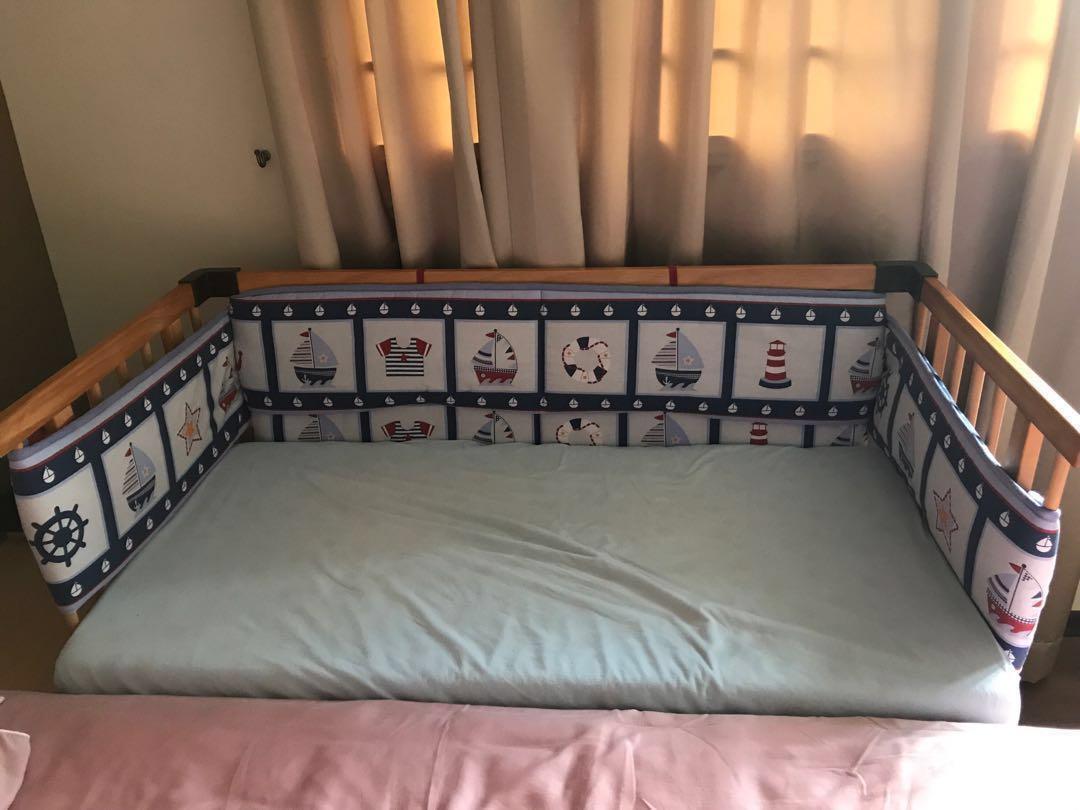 wooden baby crib co sleeping cot babies kids baby nursery kids furniture cots cribs on carousell