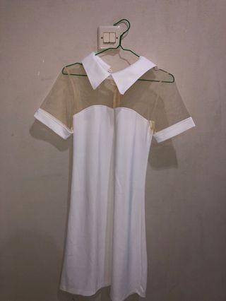 White Collar Dress