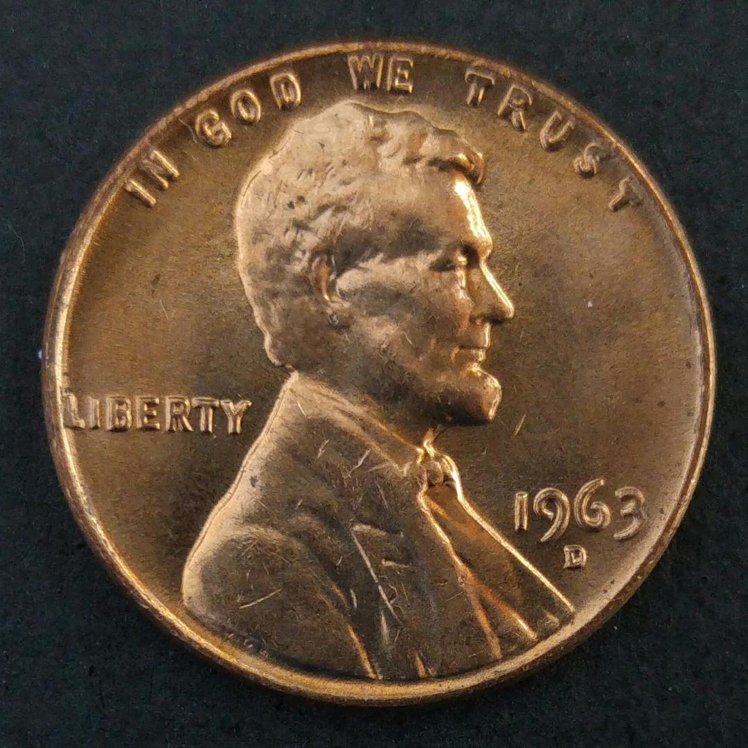 重量偏低-2.82g] 1963-D 美國林肯一仙美金硬幣一枚, 興趣及遊戲, 收藏品及紀念品, 錢幣- Carousell