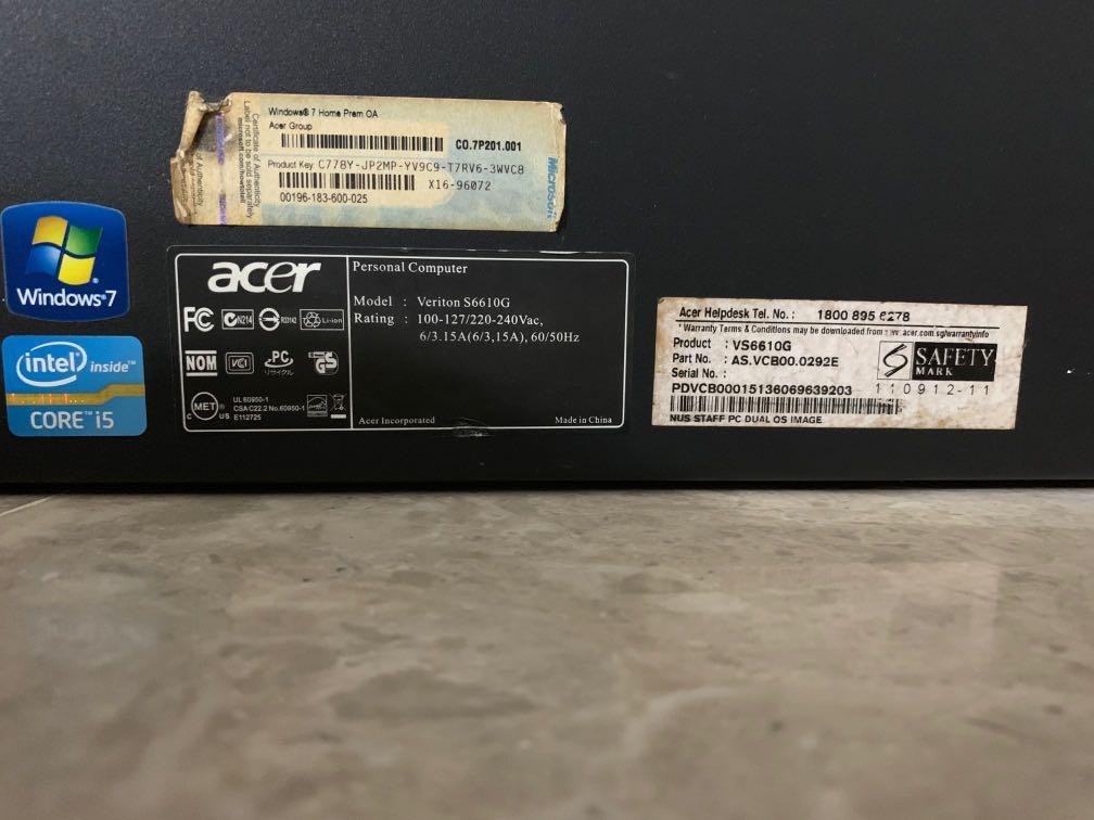 Acer Veriton S6610G for sale!, Computers & Tech, Parts & Accessories ...