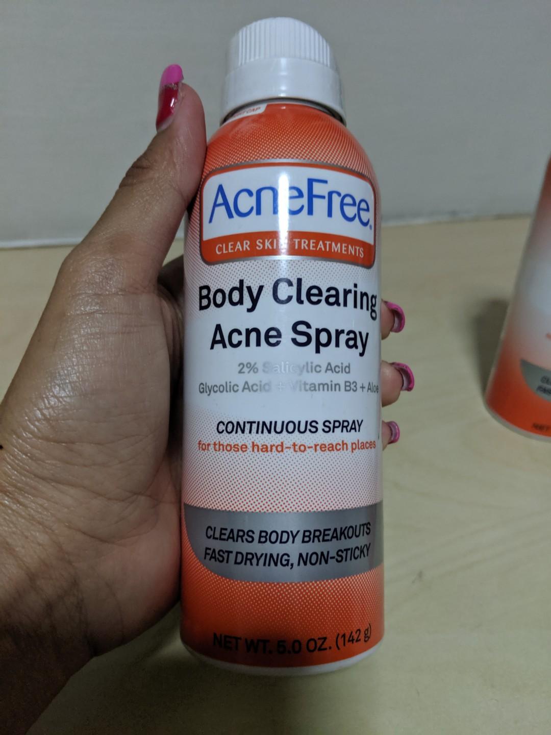 Acnefree Body Clearing Acne Spray 142g Health Beauty Bath Body On Carousell