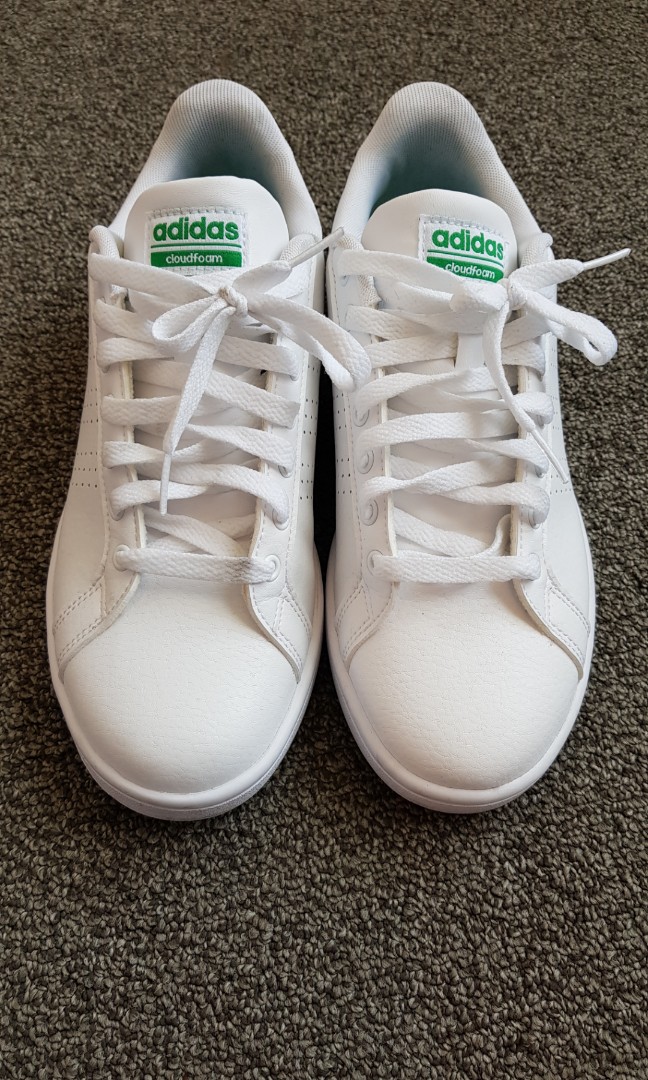 Adidas Men Cloudfoam Advantage Clean White Green Men s Fashion
