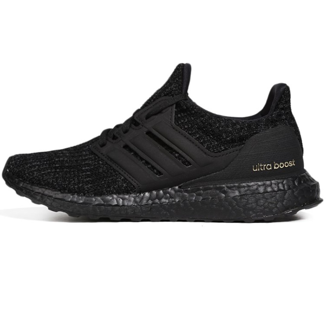 ultra boost triple black gold