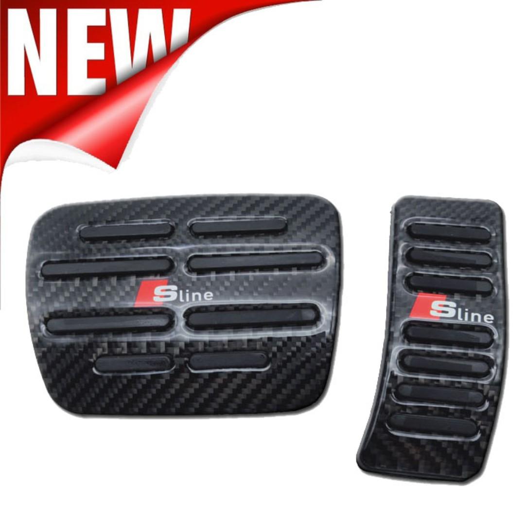 Audi A4 A5 A6 A7 A8 Q5 Gas Brake Pedal Anti Slip Carbon Fibre Top Rubber Gas And Brake Pedal Covers Car Accessories Accessories On Carousell