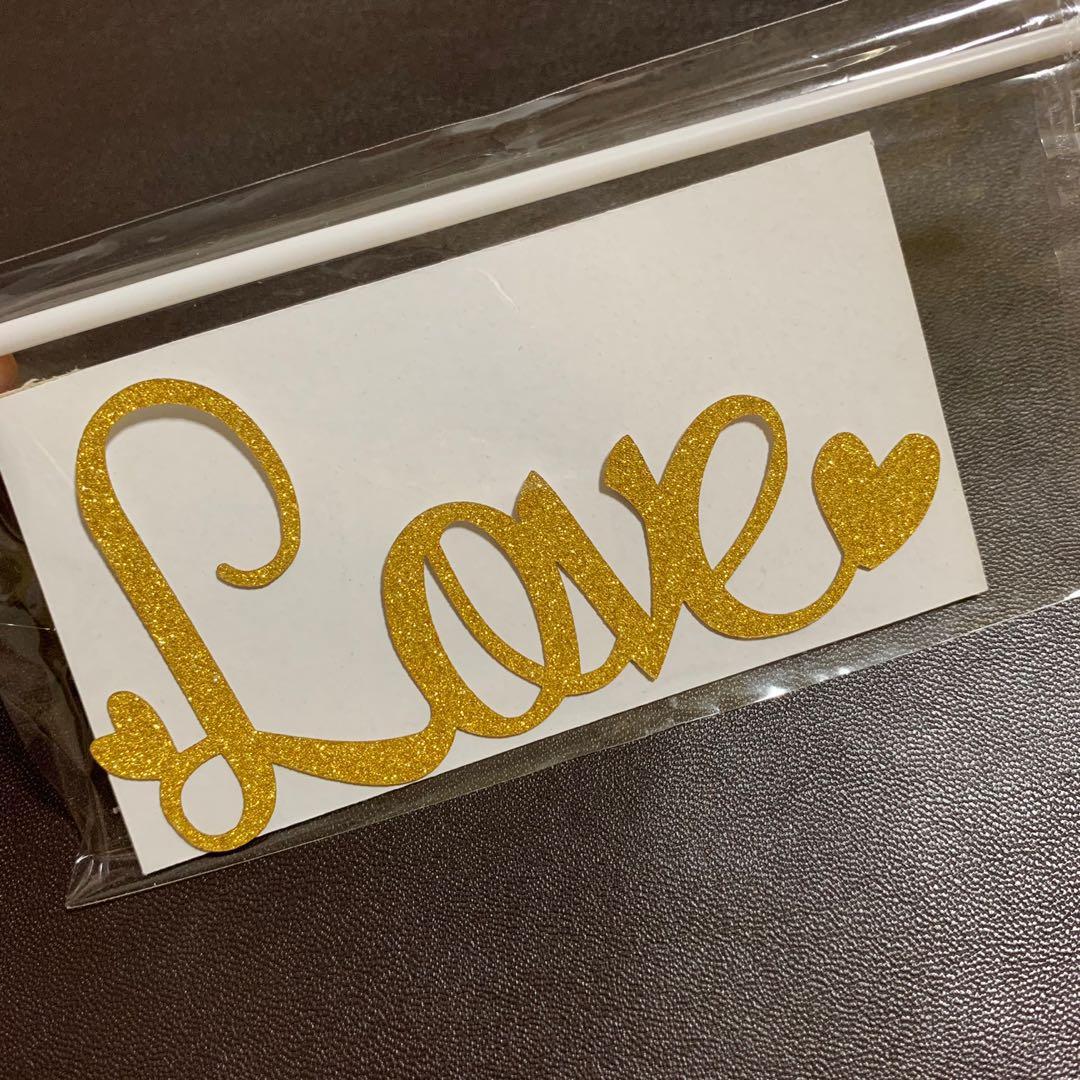 Download Back In Stock Love Curvy Words Wedding Cake Toppers In Gold Design Craft Others On Carousell