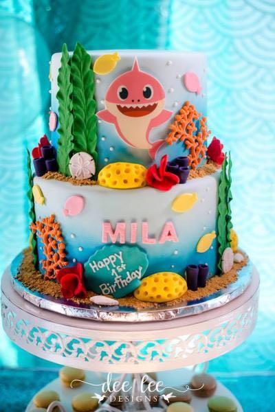 Birthday Cake Themed Cake Baby Shark Cakes Custom Customised Cake Food Drinks Homemade Bakes On Carousell