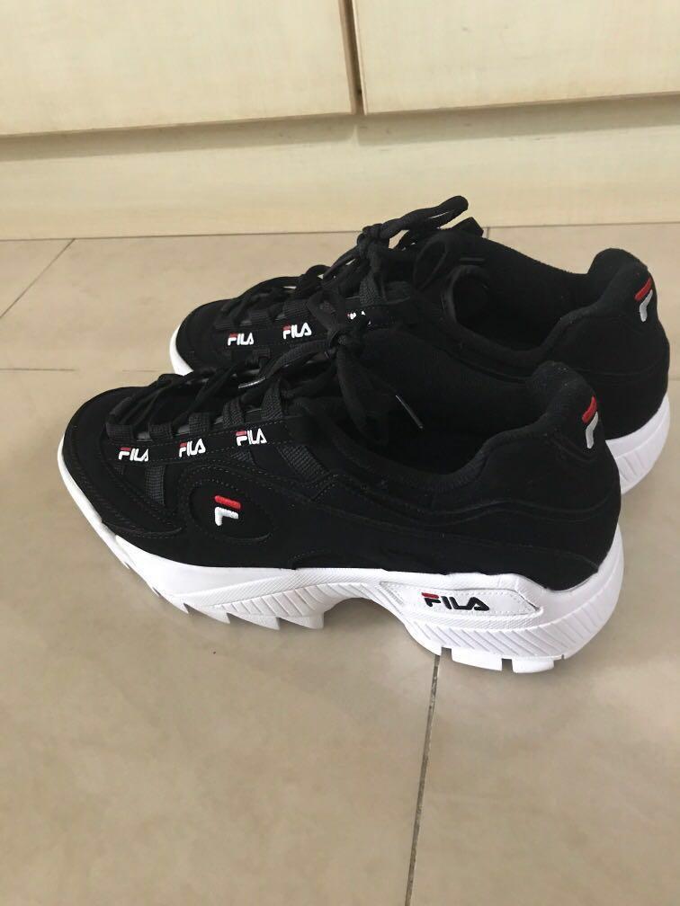 Black Fila D- formation, Men's Fashion 