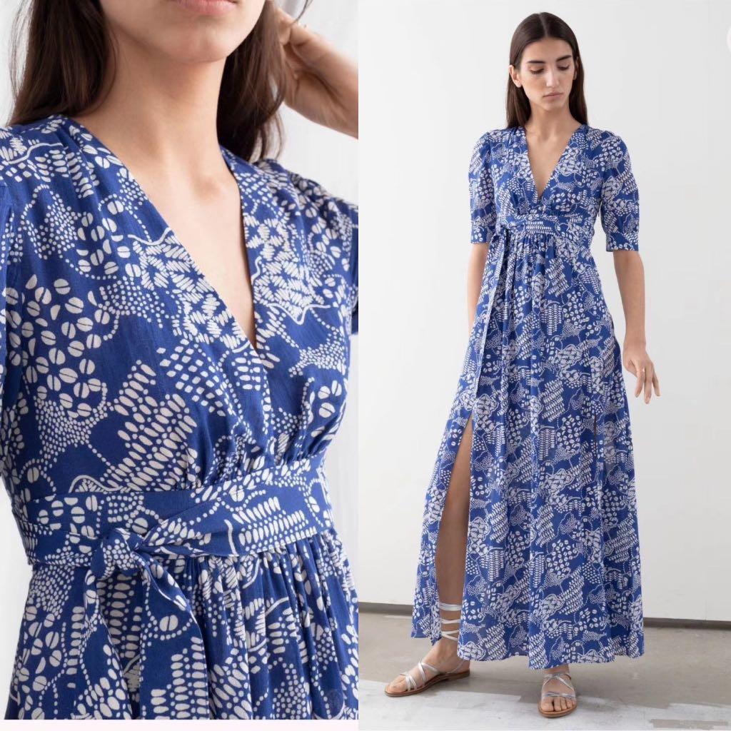 Coffee Bean Cotton Blend Maxi Dress