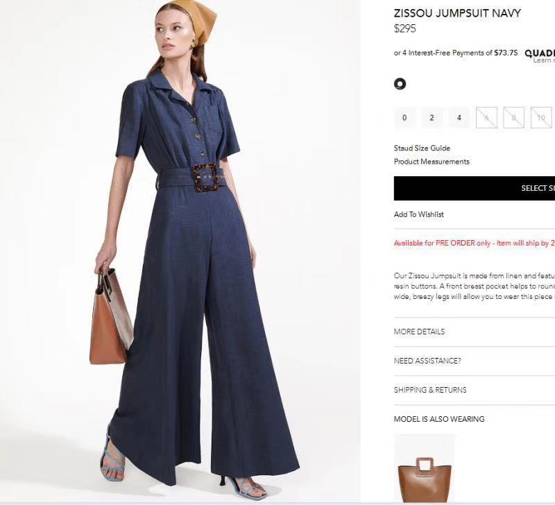 Staud zissou jumpsuit sales