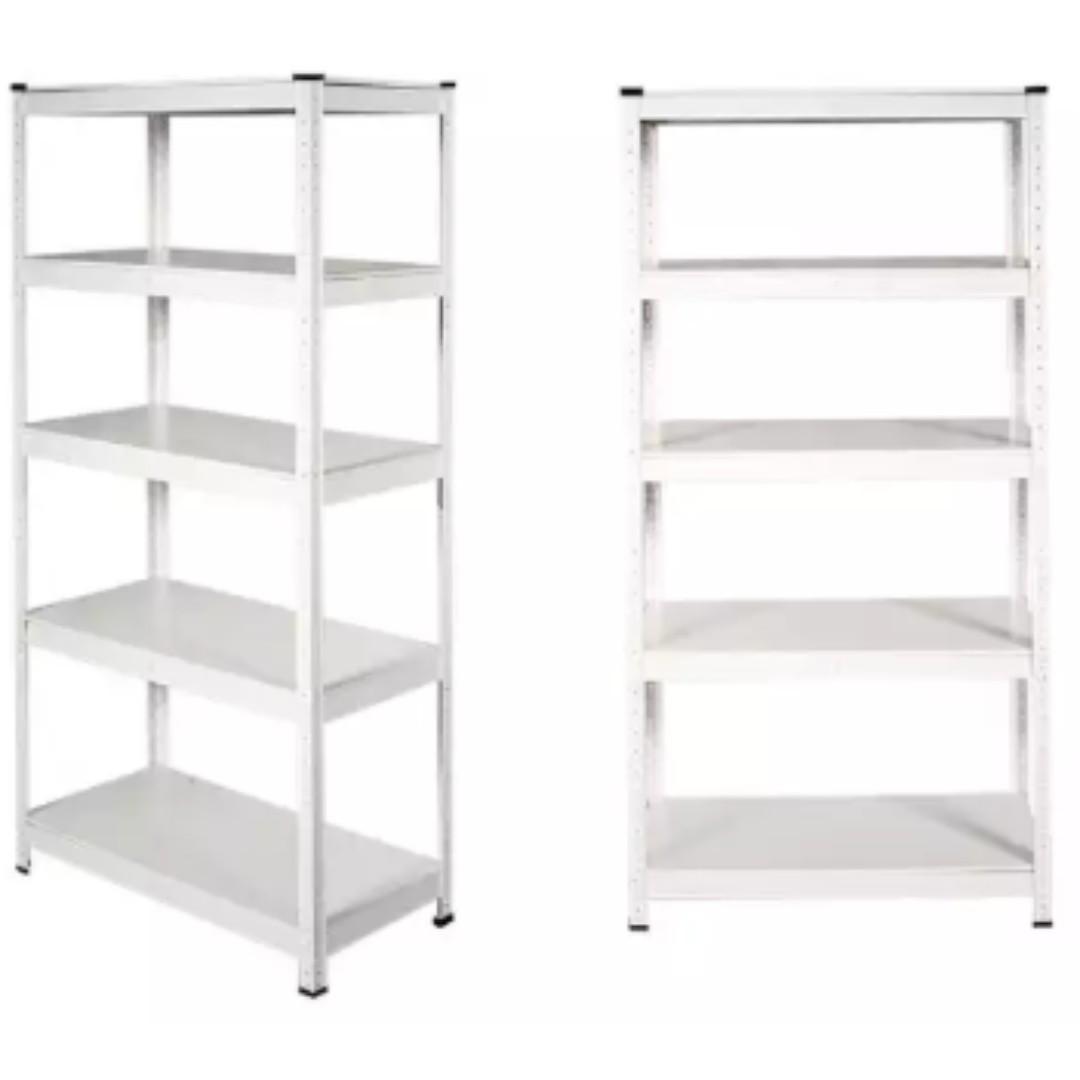 Boltless Rack White Storage Hdb Bto Room Full Metal Rack Furniture Shelves Drawers On Carousell