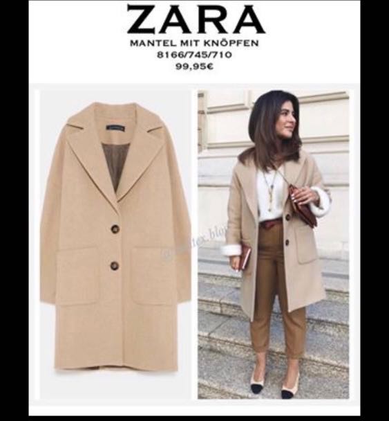 Brand new] Zara Manteco Beige Coat 