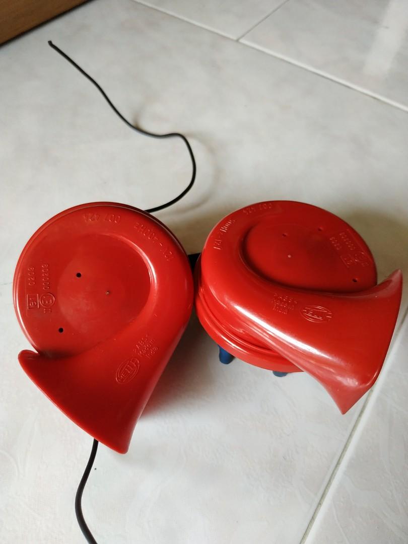 Civic Hella horn 400hz 500hz loud horn, Car Accessories, Electronics