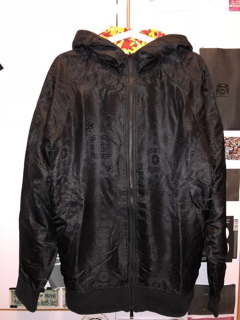 CLOT X PAM PIZZA SILK ZIP JACKET, 男裝, 外套及戶外衣服- Carousell