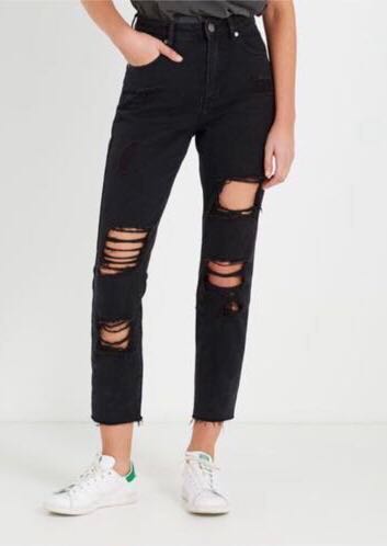 cotton on black ripped jeans