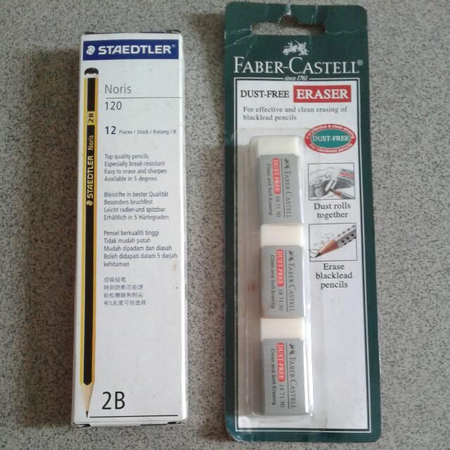 Faber Castell Eraser Staedtler Pencils Books Stationery