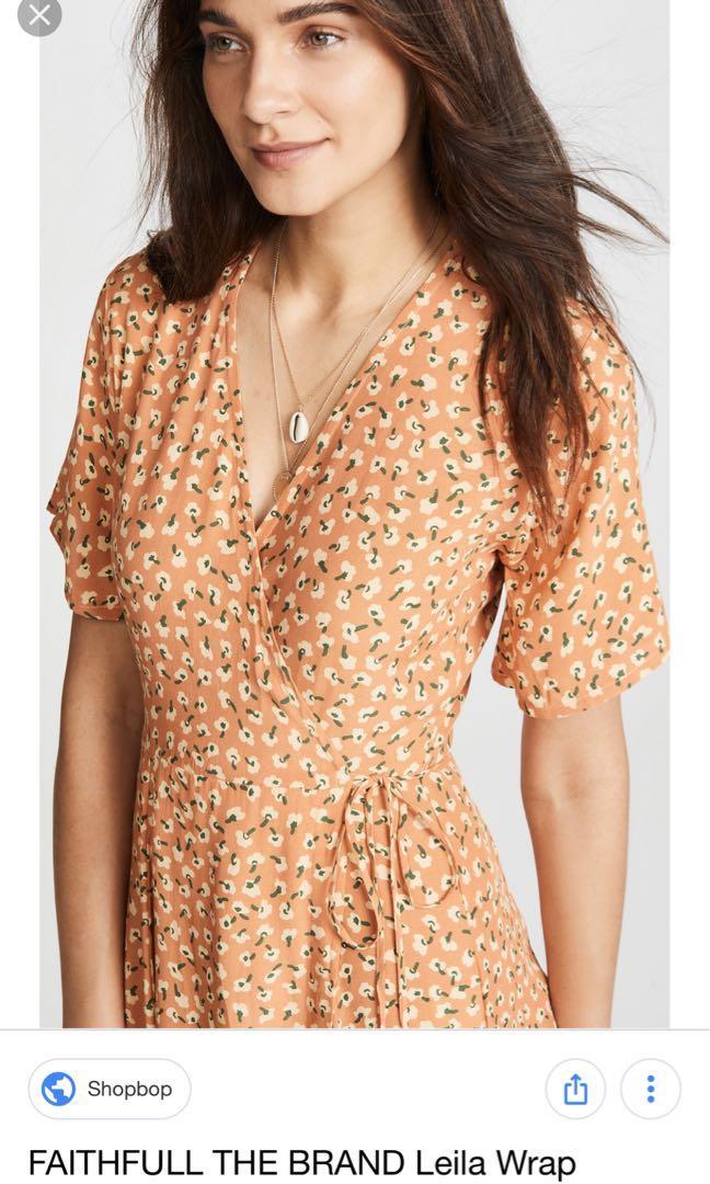 Faithfull the brand leila wrap dress 2025