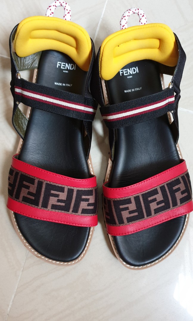 Fendi logo strap slides clearance