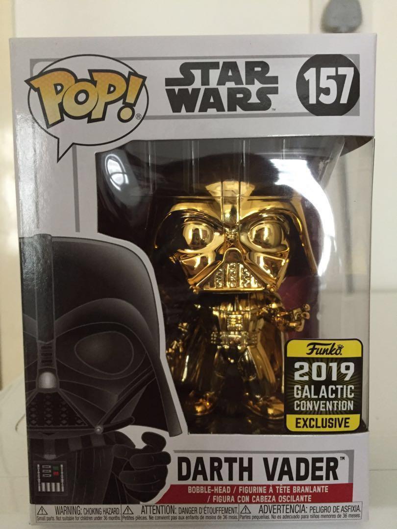 Darth vader gold chrome funko pop cheap