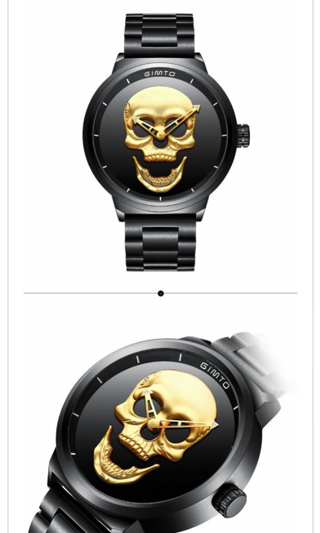 GIMTO Men s skull fashion watch