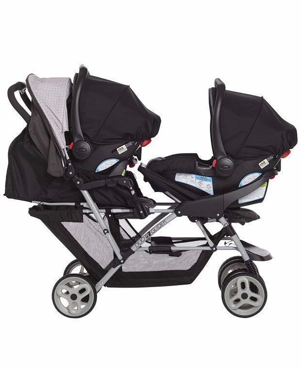 Graco Duoglider Click Connect Double Stroller Car Seats Travel System ...